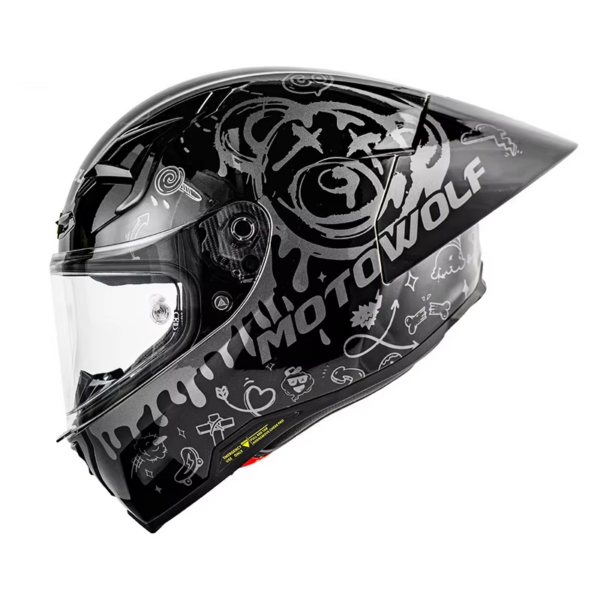 MOTOWOLF დახურული ჩაფხუტი BLACK GREY